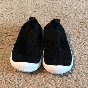 Toddler Black and White Slip-On Sneakers
